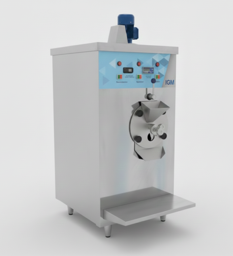 Pasteproductor PP80 — vista frontal 3/4, cuerpo completo