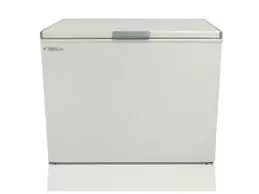 Freezer FH320 de 320 litros, vista frontal con tapa cerrada