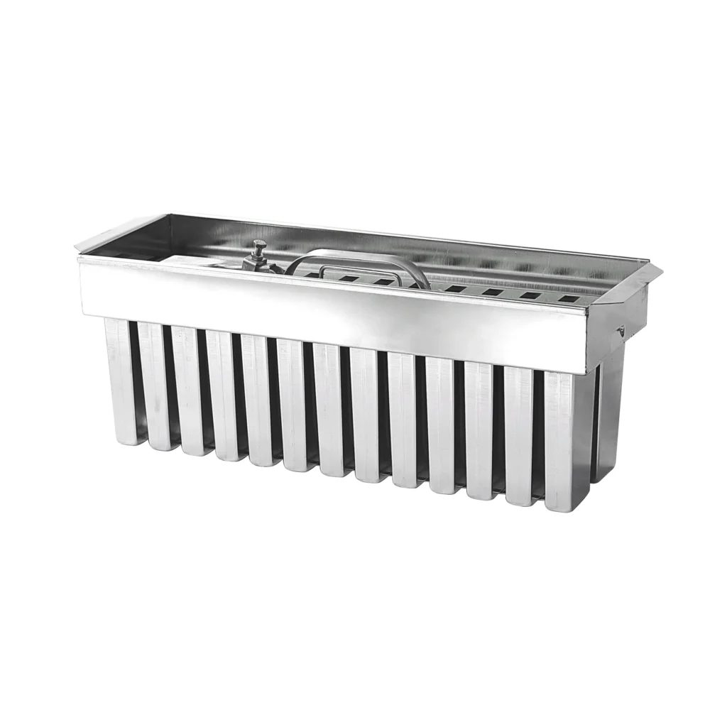 Molde de acero inoxidable para hielo saborizado, cavidades con brida